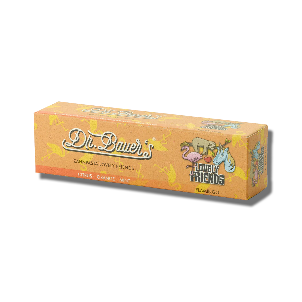 Dr. Bauer's Pasta de dientes Lovely Friends Flamencos, 90 ml |  Dental Boutique Canarias.